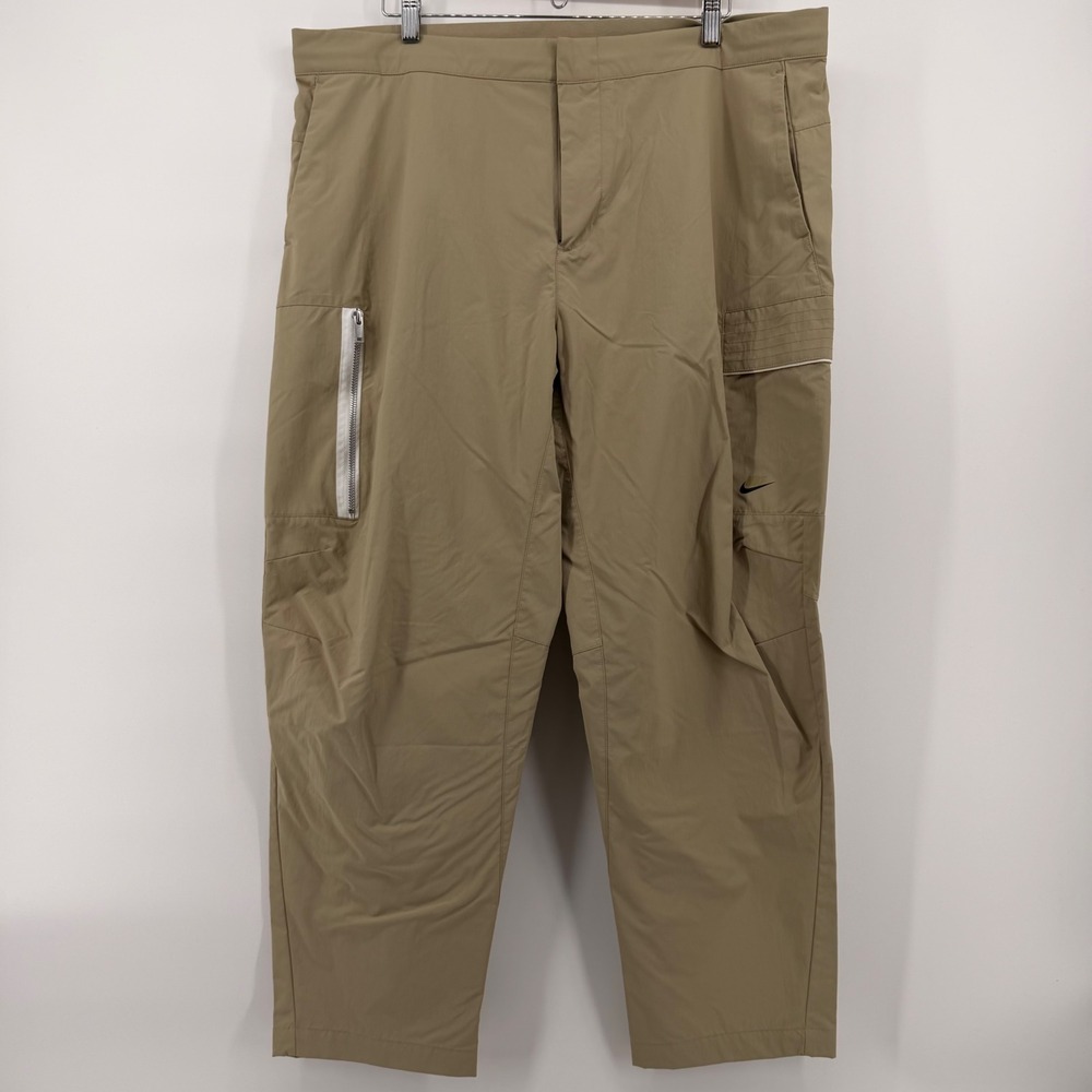 Nike Mens Sportswear Cargo Pants Khaki Tan Tapered Leg Size 40